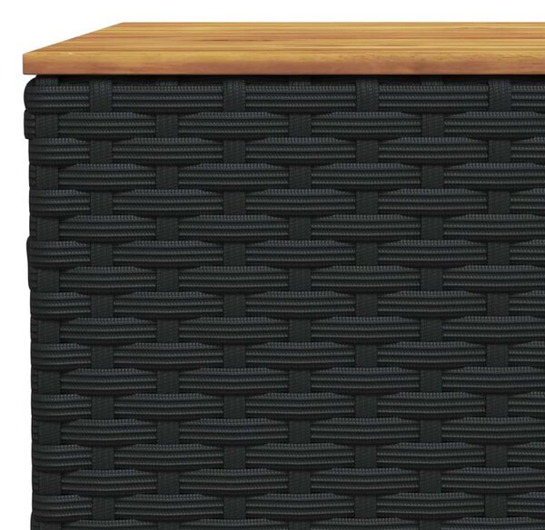 VidaXL 9 részes Kerti Ülőgarnitúra - Fekete Polyrattan