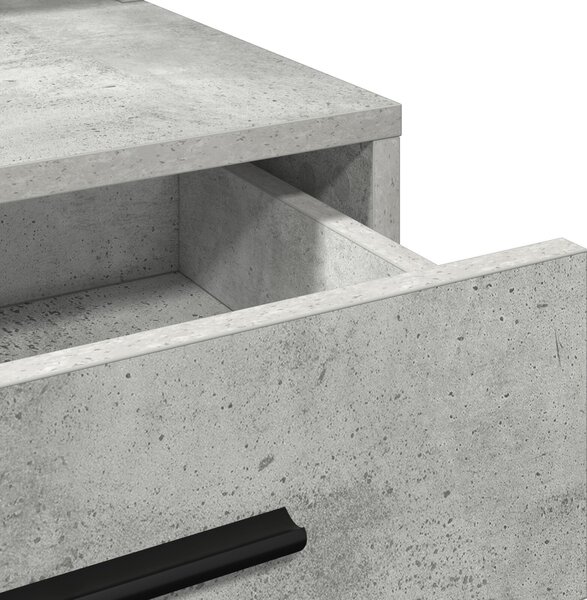 VidaXL Beton szürke Forgácslap 79 x 41 x 135 cm Tükör
