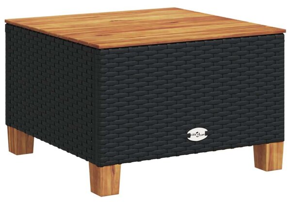 VidaXL 9 részes Kerti Ülőgarnitúra - Fekete Polyrattan