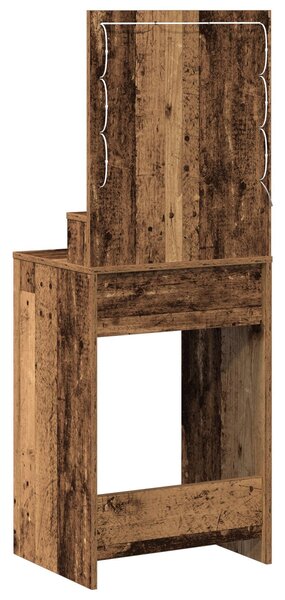 VidaXL Öreg fa Tömör újrahasznosított fa 50 x 41 x 135 cm Tükör