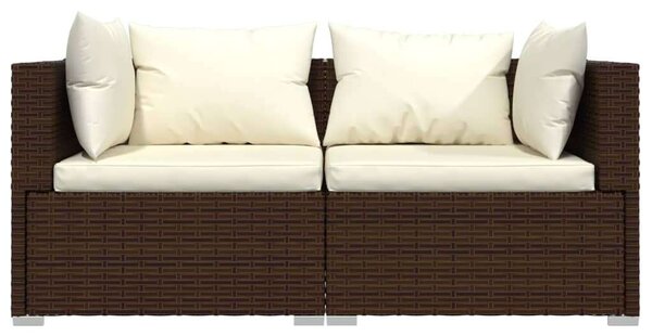 VidaXL Polyrattan Kerti Ülőgarnitúra - 3 részes - Barna