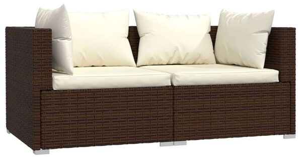 VidaXL Polyrattan Kerti Ülőgarnitúra - 3 részes - Barna