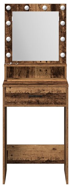 VidaXL Öreg fa Tömör újrahasznosított fa 50 x 41 x 135 cm Tükör
