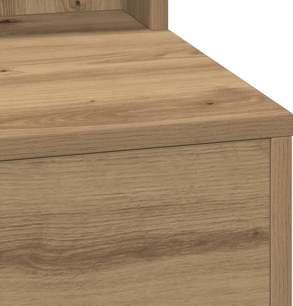 VidaXL Mesterien megmunkált tölgy Szerelt fa 100 x 41 x 135 cm Tükör