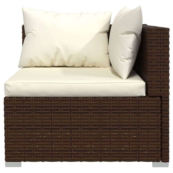 Polyrattan Kerti Ülőgarnitúra - 6 részes - Barna