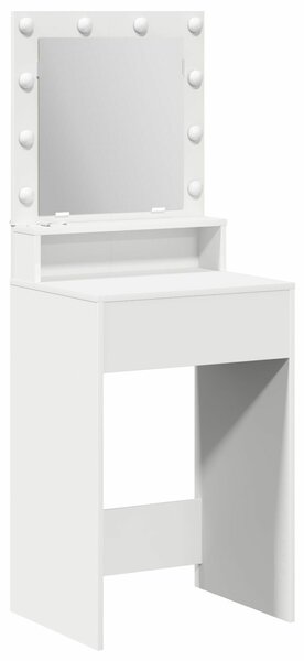 VidaXL Fehér Szerelt fa 50 x 41 x 135 cm Tükör Öltözőasztal
