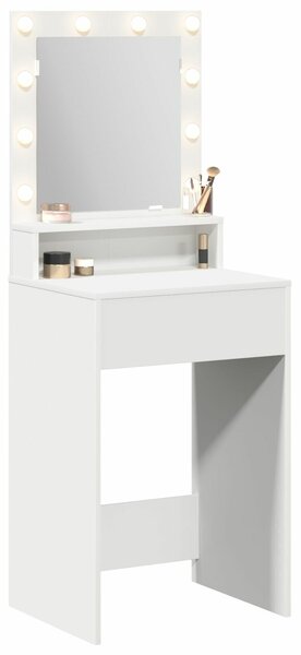 VidaXL Fehér Szerelt fa 50 x 41 x 135 cm Tükör Öltözőasztal