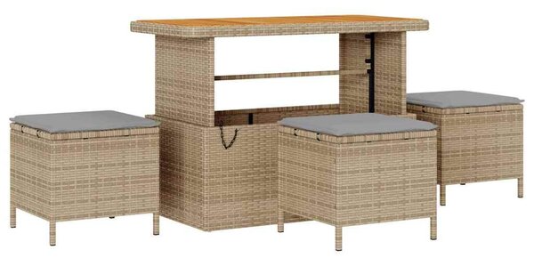 VidaXL Kerti Kanapé Szett párnával 14 pcs Beige és Világosszürke