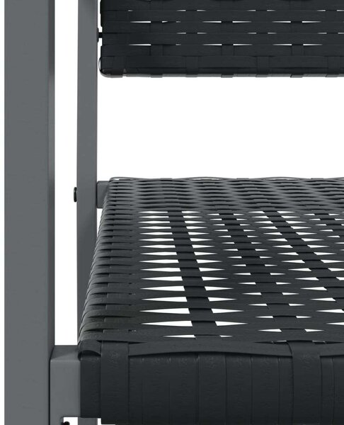 VidaXL 3-részes polyrattan és acél kerti étkezőgarnitúra