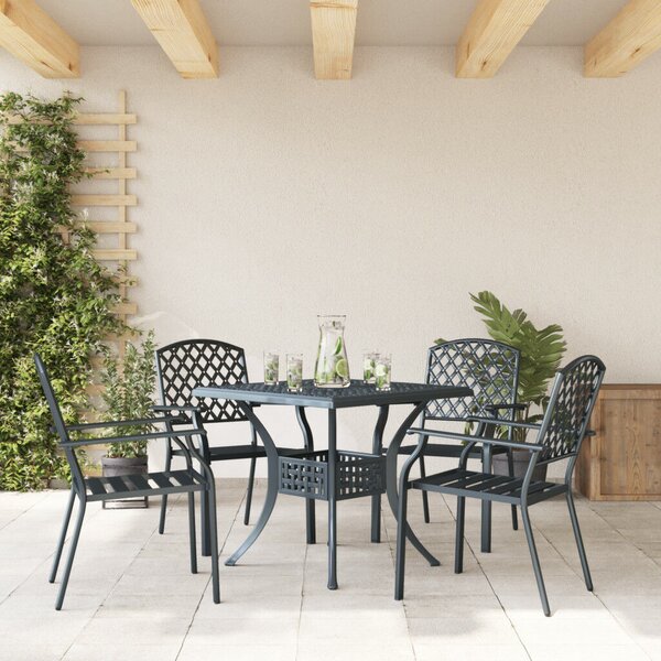 VidaXL Szék 4 pcs Antracit 56 x 65 x 89cm Acél
