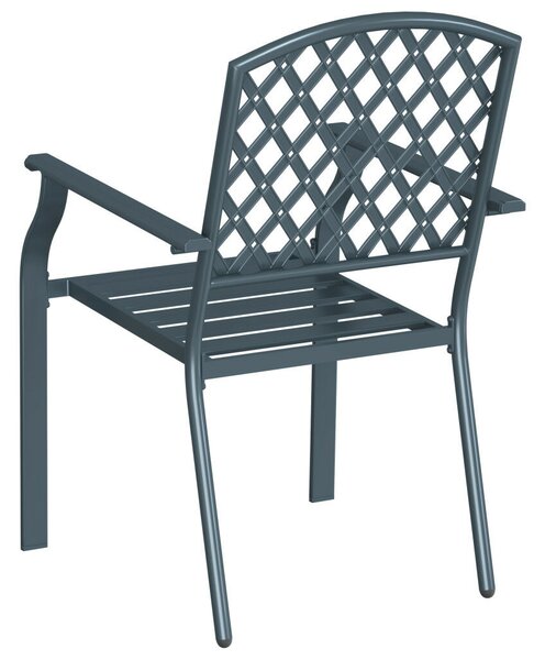 VidaXL Szék 4 pcs Antracit 56 x 65 x 89cm Acél