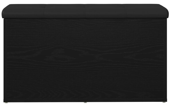VidaXL Tárolópad Fekete tölgy MDF, Poliészter 80 x 40 x 45 cm Tárolópad