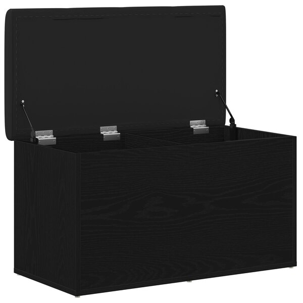 VidaXL Tárolópad Fekete tölgy MDF, Poliészter 80 x 40 x 45 cm Tárolópad