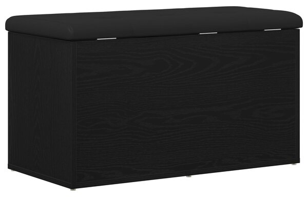 VidaXL Tárolópad Fekete tölgy MDF, Poliészter 80 x 40 x 45 cm Tárolópad
