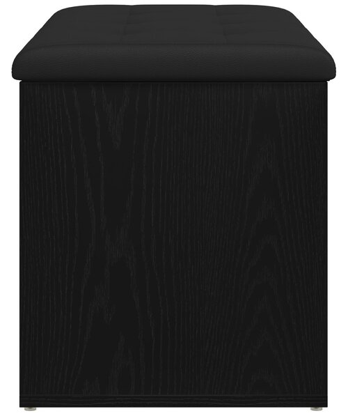 VidaXL Tárolópad Fekete tölgy MDF, Poliészter 80 x 40 x 45 cm Tárolópad