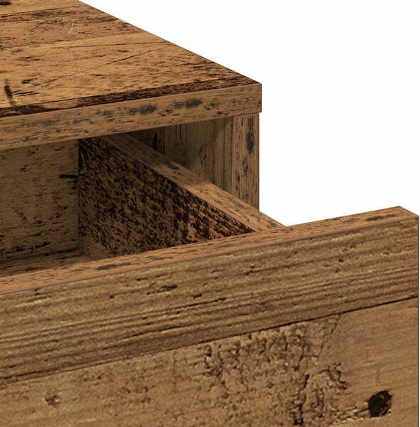 VidaXL Régi fa MDF 50 x 41 x 135 cm Tükör Piperasztal Négyszögletes