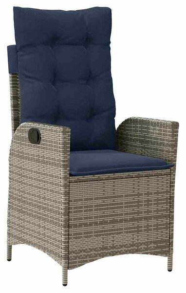 VidaXL Kert étkező szett párnával 5 pcs Szürke és fekete Rattan