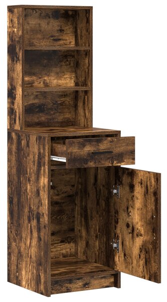 VidaXL Magasfiú fiókkal Füstölt tölgy 40 x 40,5 x 135 cm Faanyag