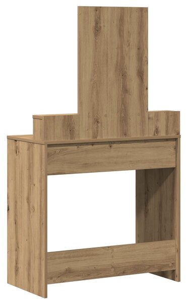 VidaXL Artisan tölgy Szerelt fa 79 x 41 x 140 cm Tükör Piperebútor