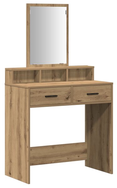 VidaXL Artisan tölgy Szerelt fa 79 x 41 x 140 cm Tükör Piperebútor