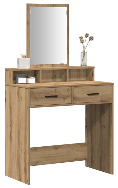 VidaXL Artisan tölgy Szerelt fa 79 x 41 x 140 cm Tükör Piperebútor