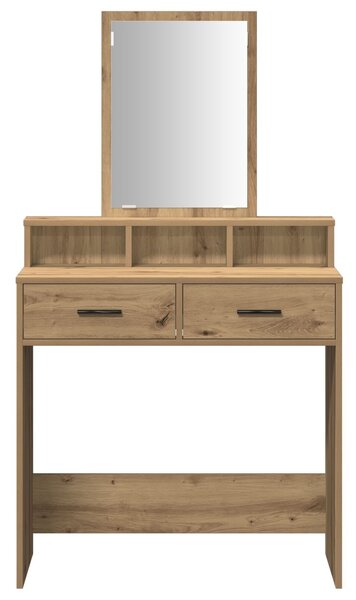 VidaXL Artisan tölgy Szerelt fa 79 x 41 x 140 cm Tükör Piperebútor