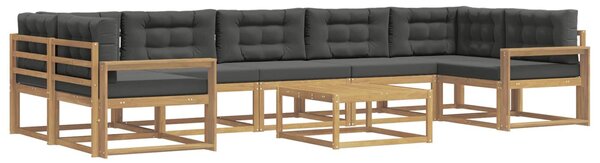 VidaXL Kültéri kanapé szett párnával 6 pcs Fehér és Antracitszürke
