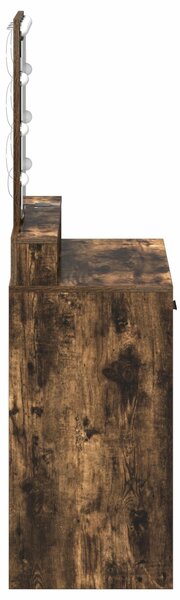 VidaXL Füstölt tölgy Szerelt fa 79 x 41 x 140 cm Tükör Pipereasztal