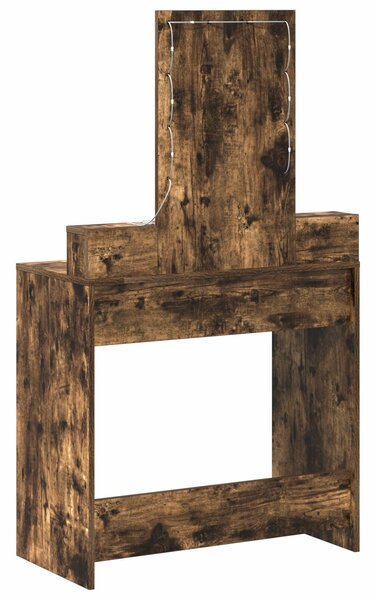 VidaXL Füstölt tölgy Szerelt fa 79 x 41 x 140 cm Tükör Pipereasztal