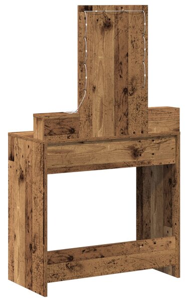 VidaXL Régi fa Szerelt fa 79 x 41 x 140 cm Tükör Piperebútor
