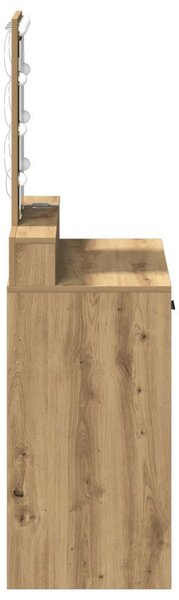 VidaXL LED világításos sminktükör Kézműves tölgy 79x41x140 cm