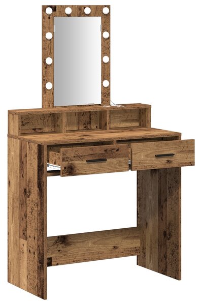 VidaXL Régi fa Szerelt fa 79 x 41 x 140 cm Tükör Piperebútor