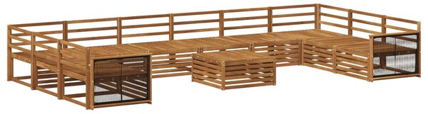 VidaXL Ülőgarnitúrák 11 pcs Tömör Akácfa