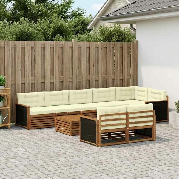VidaXL Kültéri kanapé szett párnával 9 pcs
