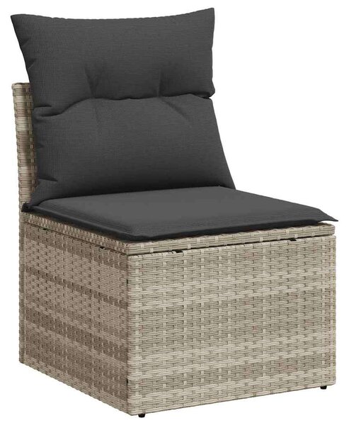 VidaXL Polyrattan Kerti Ülőgarnitúra - 9 részes - Világosszürke