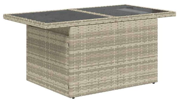 VidaXL Polyrattan Kerti Ülőgarnitúra - 9 részes - Világosszürke