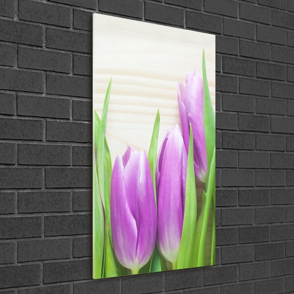 Akrilkép Lila tulipánok