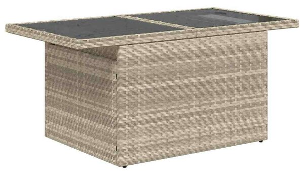 VidaXL 11 részes világosszürke polyrattan kerti ülőgarnitúra párnákkal
