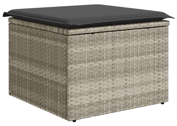 VidaXL Polyrattan Kerti Ülőgarnitúra - 6 részes - Világosszürke