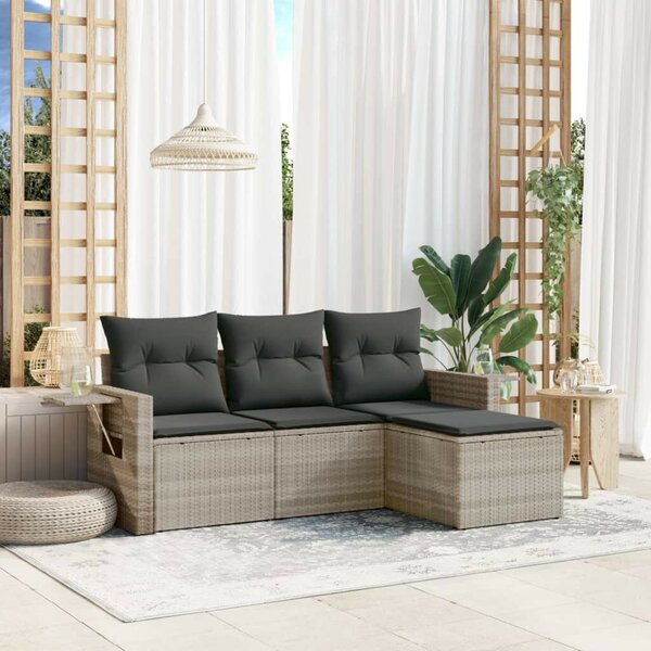 VidaXL Polyrattan Kerti Ülőgarnitúra - 4 részes