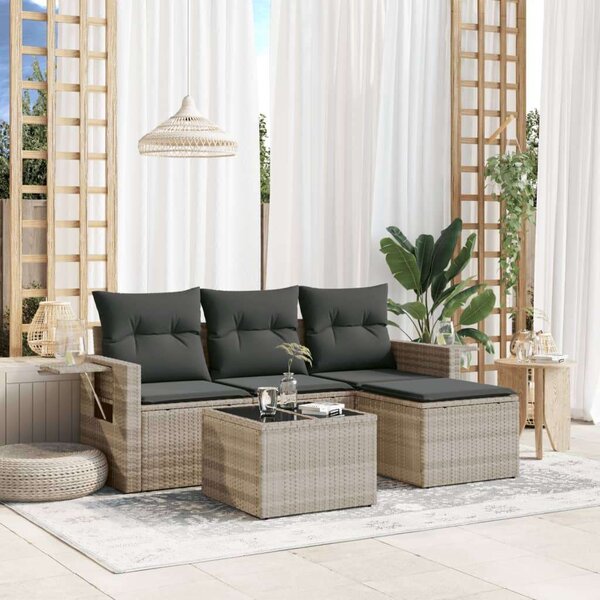 VidaXL Polyrattan Kerti Ülőgarnitúra - 4 részes
