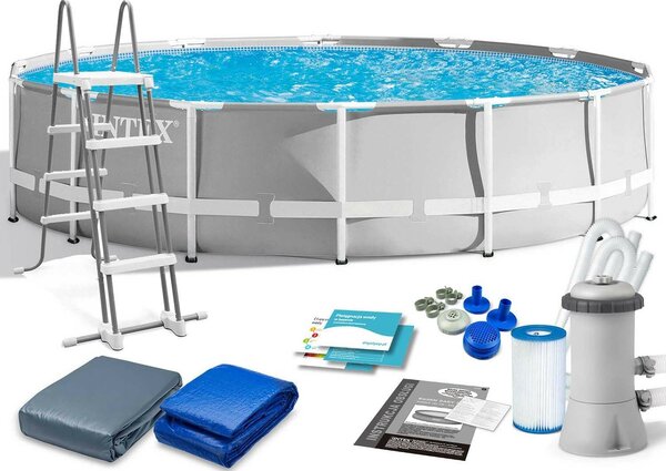 Intex 457x122cm Fémvázas medence szett (26726GN)