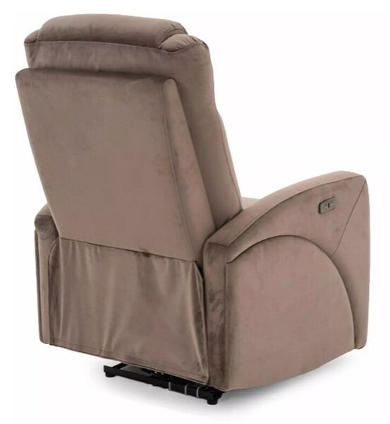 Kronos Velvet Elektromos Relax Fotel Bársony Cappuccino