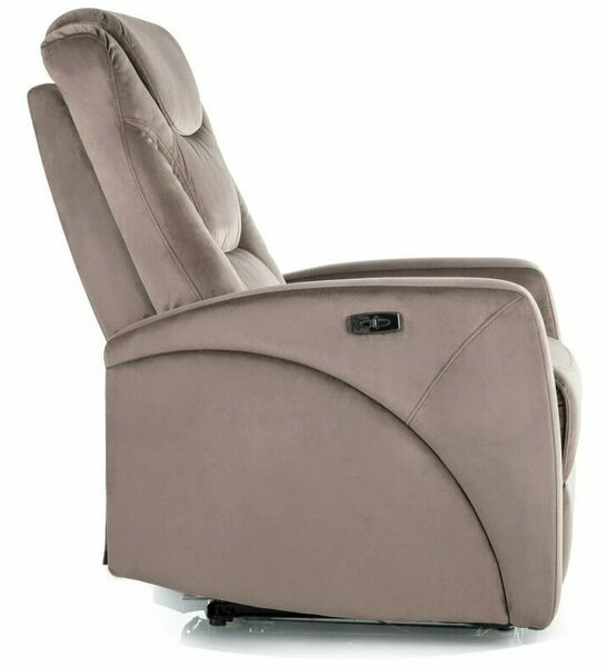 Kronos Velvet Elektromos Relax Fotel Bársony Cappuccino