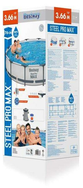 Bestway Steel Pro Max Fémvázas Medence - 3,66 m