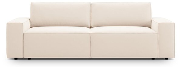 Bézs bársony kinyitható-tárolóhelyes kanapé 247 cm Jodie – Micadoni