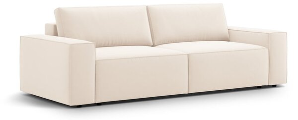 Bézs bársony kinyitható-tárolóhelyes kanapé 247 cm Jodie – Micadoni