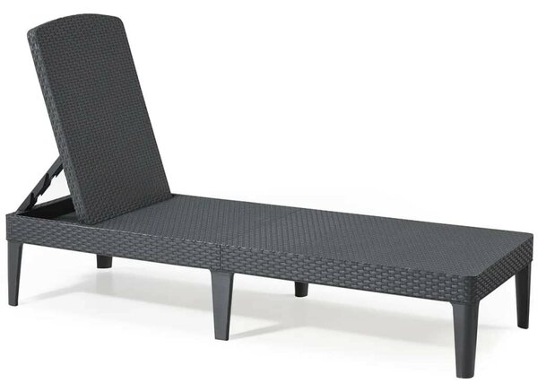 Keter ALLIBERT JAIPUR exkluzív polyrattan kerti nyugágy - grafit - 188 cm () (8711245144870)