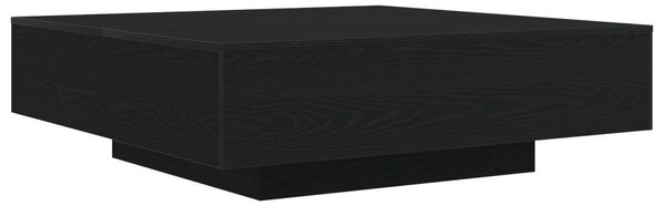 VidaXL LED lámpás kávézóasztal fekete tölgy 100x100x31 cm