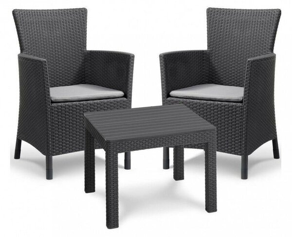ALLIBERT ROSARIO BALCONY polyrattan kerti bútor garnitúra - grafit ()